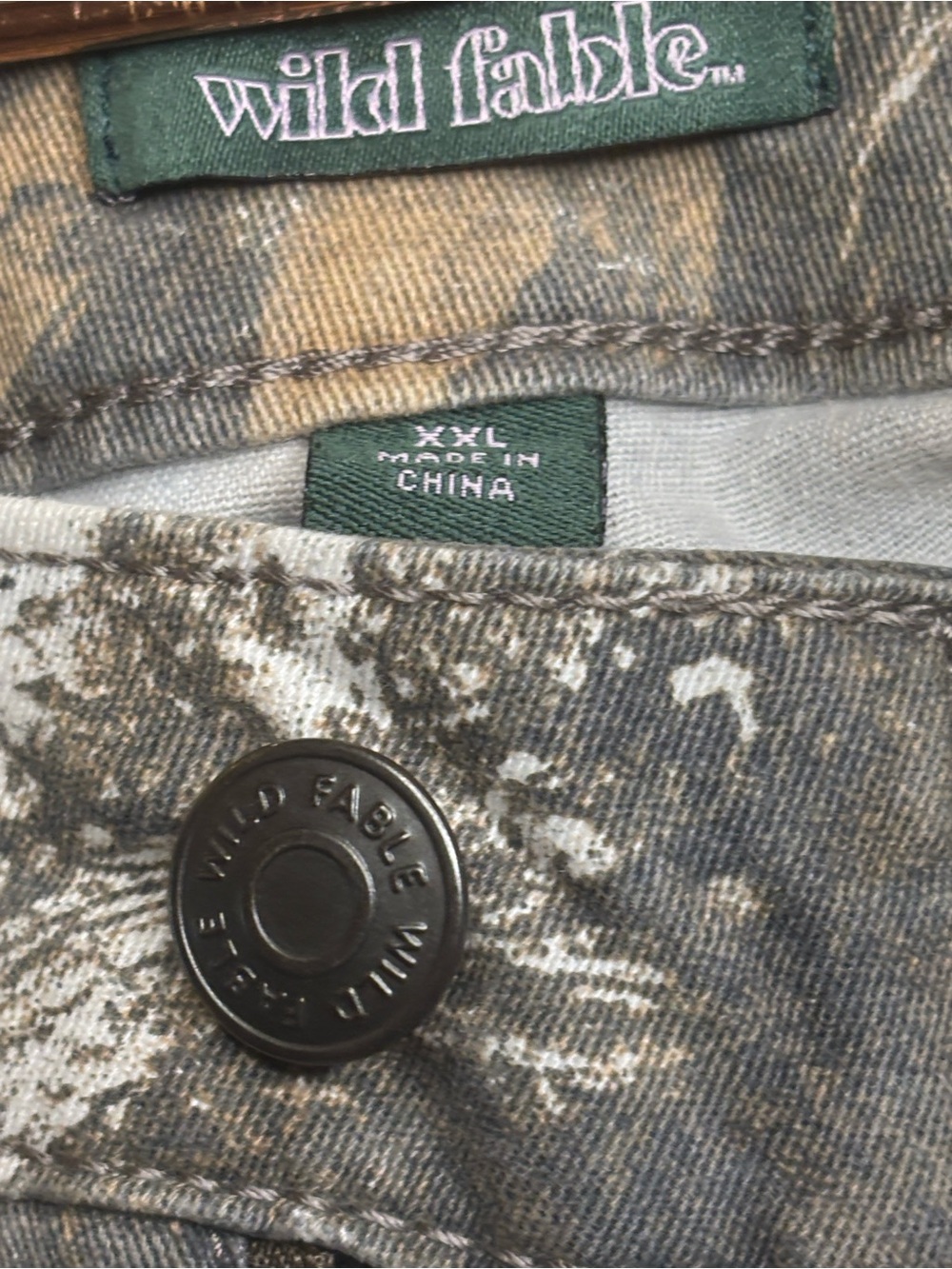⭐️ wild fable Gray Tan Green Camo style Wide-Leg Paint-Splatter Pants XXL - Picture 2 of 6